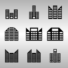 several of building icons set,vector Illustration EPS10