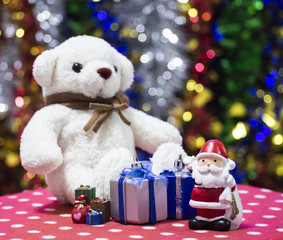 Santa and Teddy waiting for Christmas
