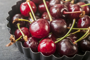Cherry basket / cherry background