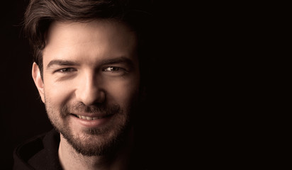 young man close up portrait