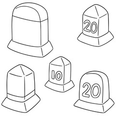 vector set of milestone