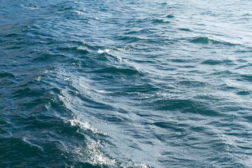 Naklejka na ściany i meble Top view of sea wave