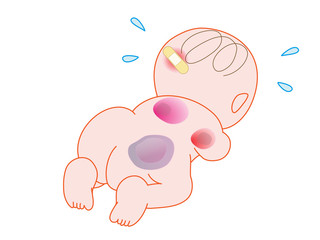 暴力を受けている赤ちゃん。