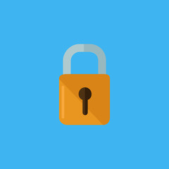 lock icon. flat design