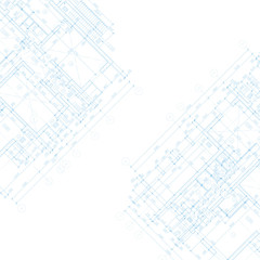 Detailed architectural plan. Vector blueprint. Abstract background.