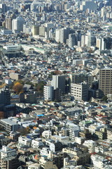 Fototapeta premium aerial view of Shinjuku district modern architecture,Tokyo, Japan