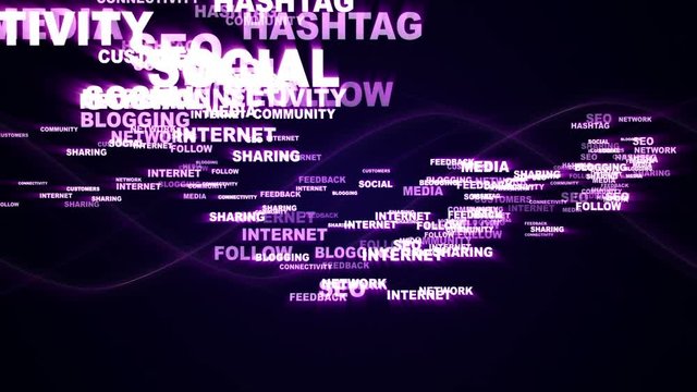 SOCIAL NETWORK Keywords Animation, Rendering, Background, Loop, 4k
