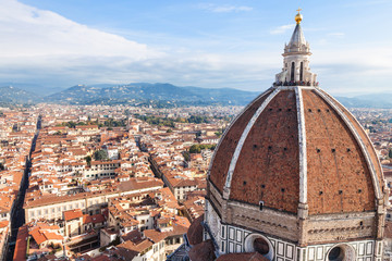 view Dome of Cathedral and Florence cityscape