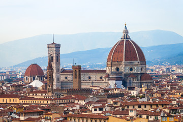 Fototapeta na wymiar view of Florence Cathedral Santa maria del fiore
