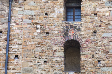 decorated wall of Church Santa Maria Maggiore