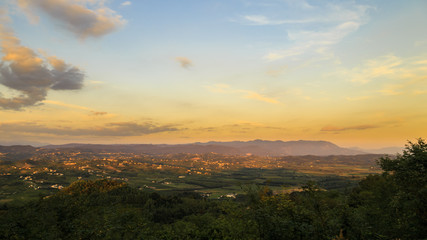 sunset at the village