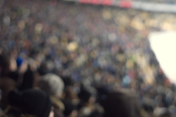 Background of the stadium, the image is not in focus