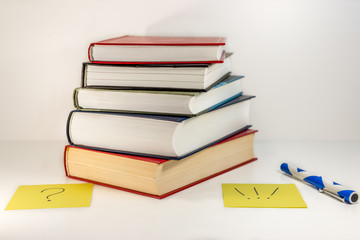 Stack of old books - question and answer
