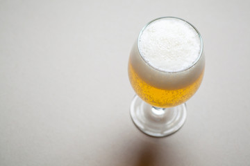 Light beer on gray
