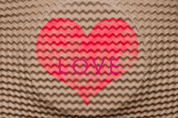 Valentines day heart. Love Heart shape on natural background