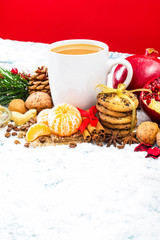 Christmas Decoration Holiday Decorations Isolated on White