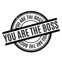 You Are The Boss rubber stamp