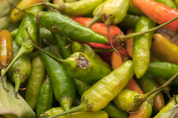 green chili peppers closeup
