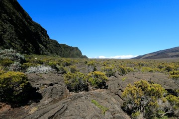 Fototapeta na wymiar Piton de la Fournaise volcano, Reunion island, indian ocean, France, october 2016