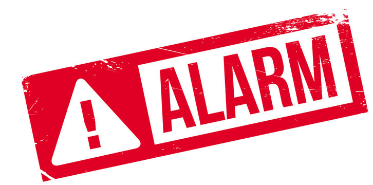 Alarm rubber stamp