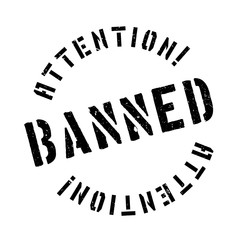 Banned rubber stamp