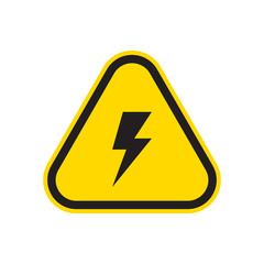 High voltage coution sign vector icon
