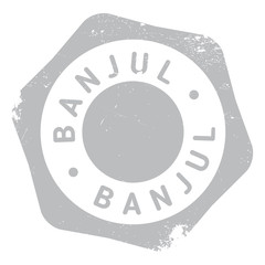 Fototapeta na wymiar Banjul stamp rubber grunge