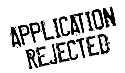 Application Rejected rubber stamp