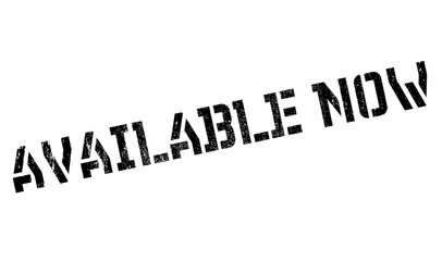 Available Now rubber stamp