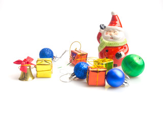 Santa Claus and gifts of box