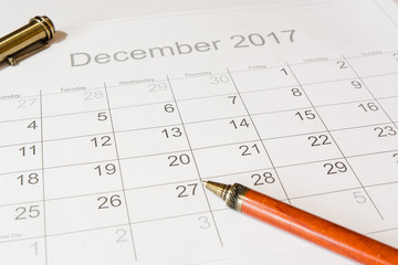 Analysis of a calendar December