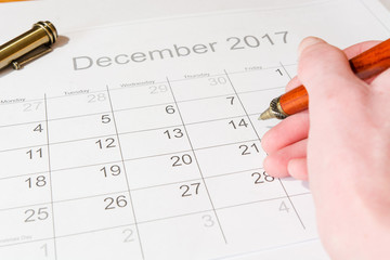 Analysis of a calendar December