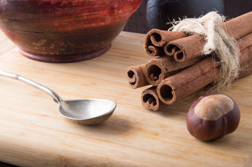 Kitchen utensils and spices close-ups