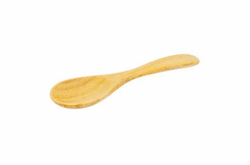 wooden spoon isolated.