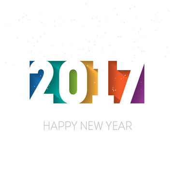 Happy new year 2017 vector background. Cover of business diary f