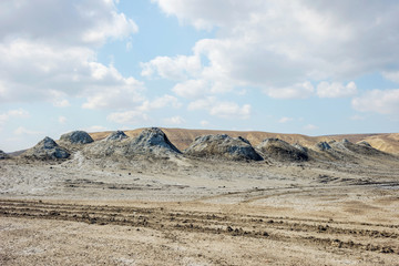 Mud volcanoes in Gobustan, Azerbaijan
