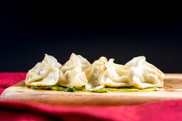 Chinese food Fried dumplings on plate