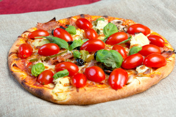 tasty pizza on a the table