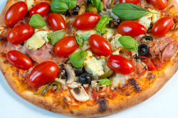 tasty pizza on a the table