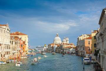 VENICE, ITALY - September 20, 2016. Beautiful view of water stre