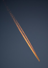 jetplane in sunset