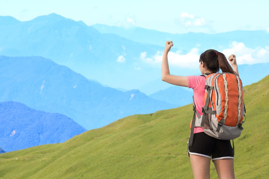 woman feel excited