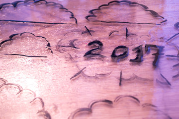 2017 on the glass black