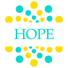 Hope Turquoise Yellow Dots Circular 