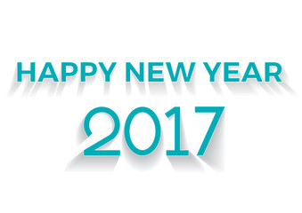 happy new year 2017 creative blue text