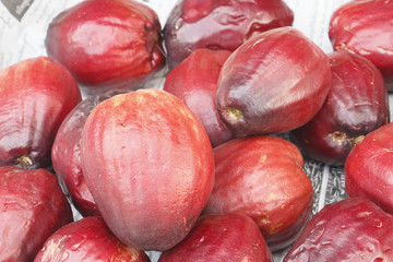 Pomerac or Malay Apple or mountain apple or rose apple on sale in market
