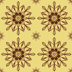 Obraz premium Christmas snowflakes seamless background.