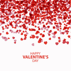 Happy Valentines day card hearts