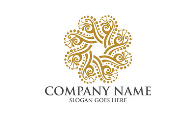 Elegant Abstract Circular Logo Image Vector