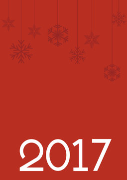 new year 2017 creative red background for calendar cover o poste